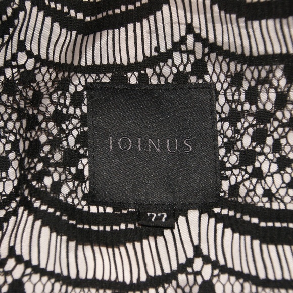 JOINUS Black+Beige Colorblock Trench Coat Jacket M - Picture 5 of 8